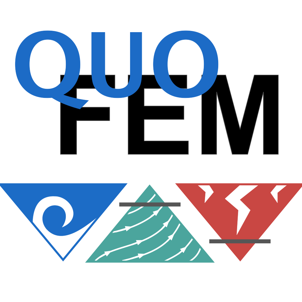 Logo for SimCenter's quoFEM Application.