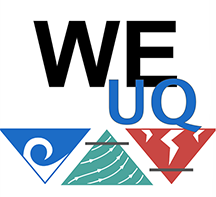 Logo for SimCenter's WE-UQ Application.